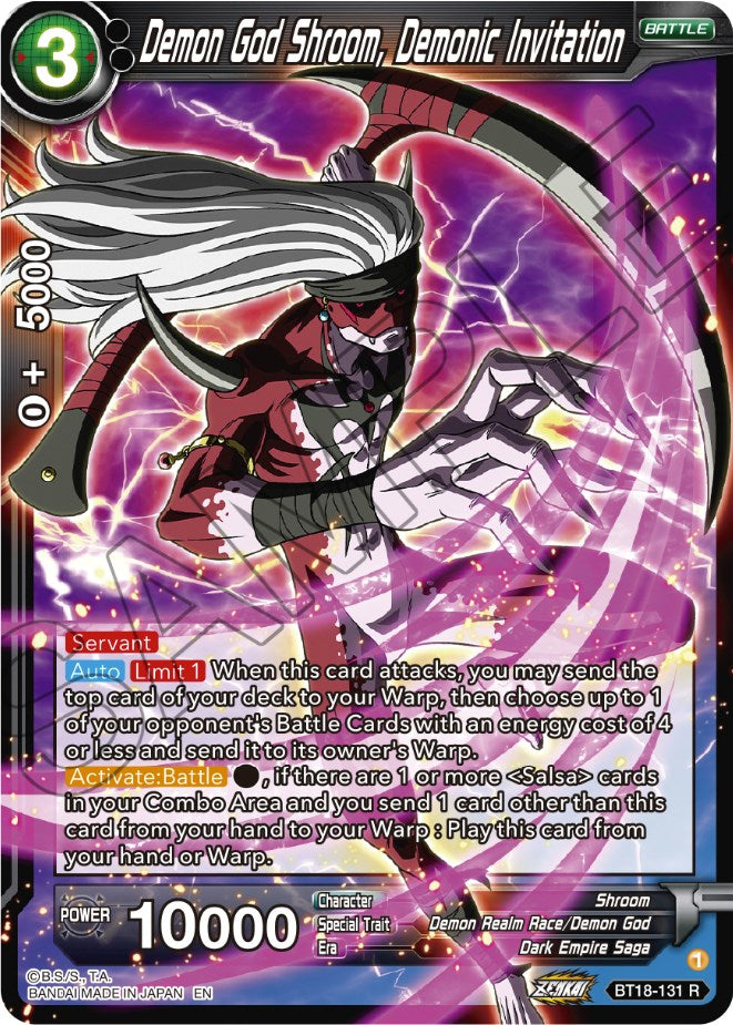 Demon God Shroom, Demonic Invitation (BT18-131) [Dawn of the Z-Legends] | Black Swamp Games