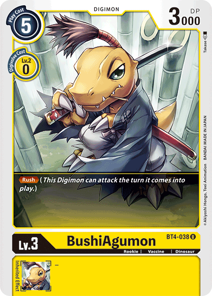 BushiAgumon [BT4-038] [Great Legend] | Black Swamp Games