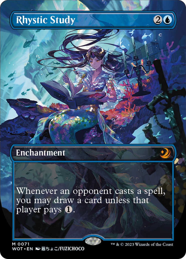 Rhystic Study (Anime Borderless) [Wilds of Eldraine: Enchanting Tales] | Black Swamp Games