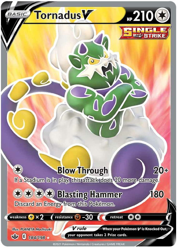 Tornadus V (184/198) [Sword & Shield: Chilling Reign] | Black Swamp Games