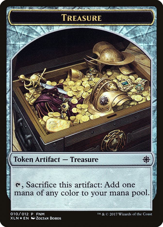 Vampire // Treasure Double-Sided Token [Friday Night Magic 2017] | Black Swamp Games
