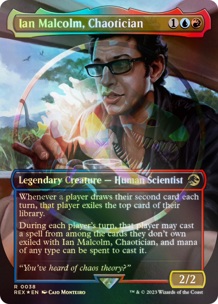 Ian Malcolm, Chaotician (Emblem) (Borderless) [Jurassic World Collection Tokens] | Black Swamp Games
