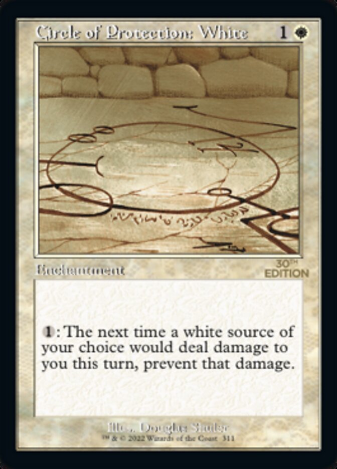 Circle of Protection: White (Retro) [30th Anniversary Edition] | Black Swamp Games