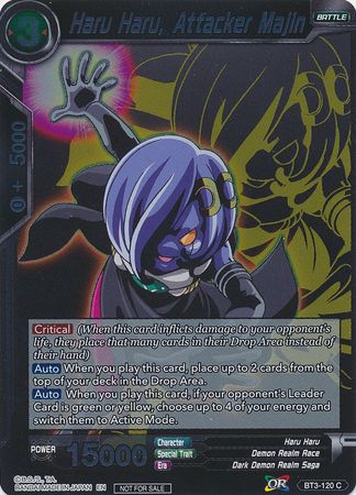 Haru Haru, Attacker Majin (Event Pack 3 - 2019) (BT3-120_PR) [Promotion Cards] | Black Swamp Games