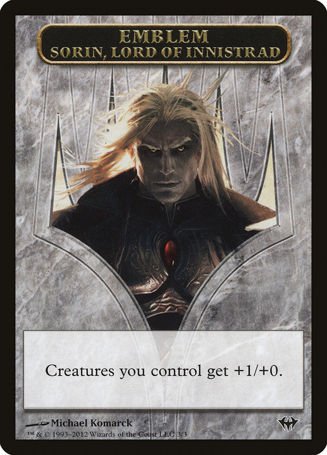 Sorin, Lord of Innistrad Emblem [Dark Ascension Tokens] | Black Swamp Games