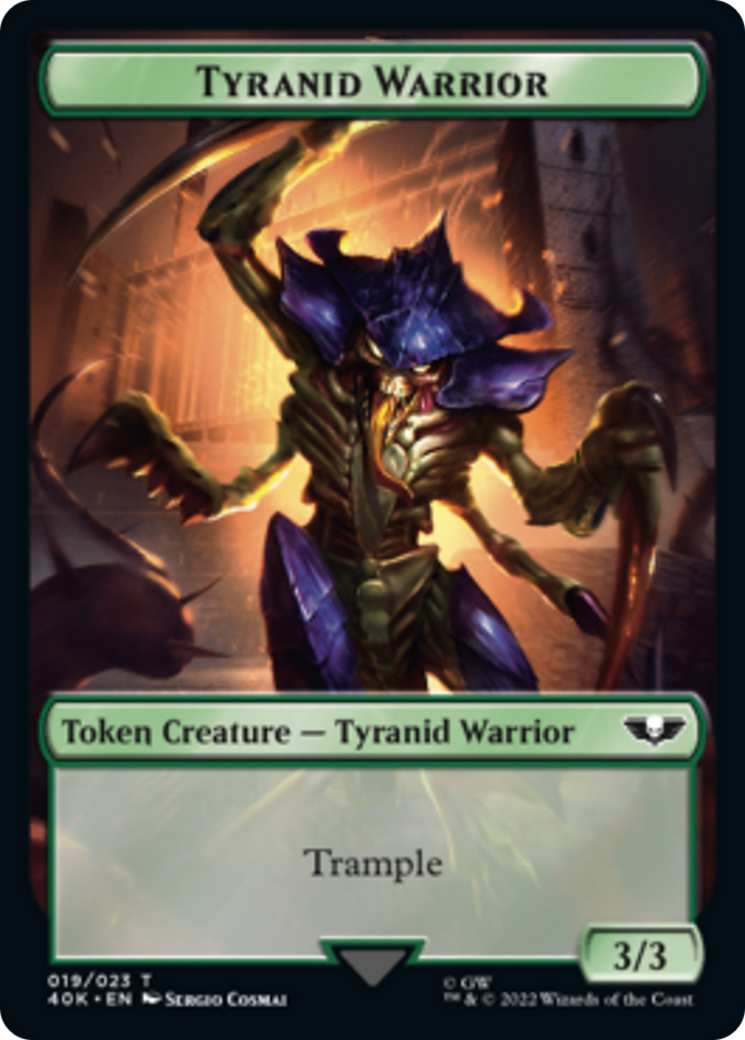 Tyranid (17) // Tyranid Warrior Double-Sided Token [Warhammer 40,000 Tokens] | Black Swamp Games
