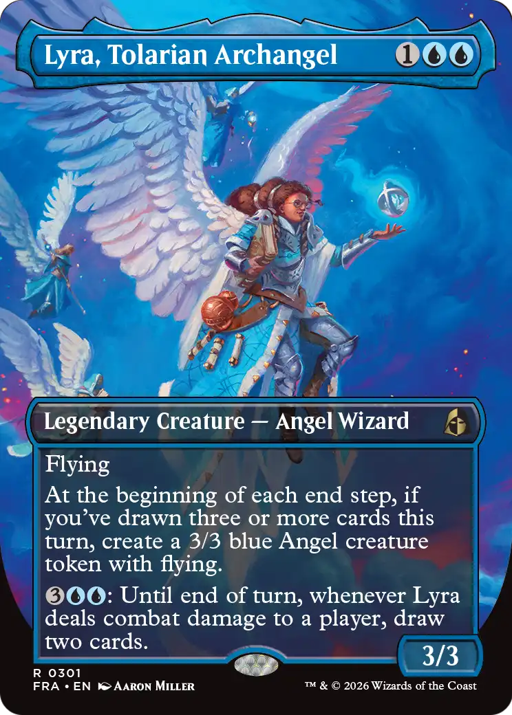 Lyra, Tolarian Archangel (Borderless) [Reality Fracture] | Black Swamp Games