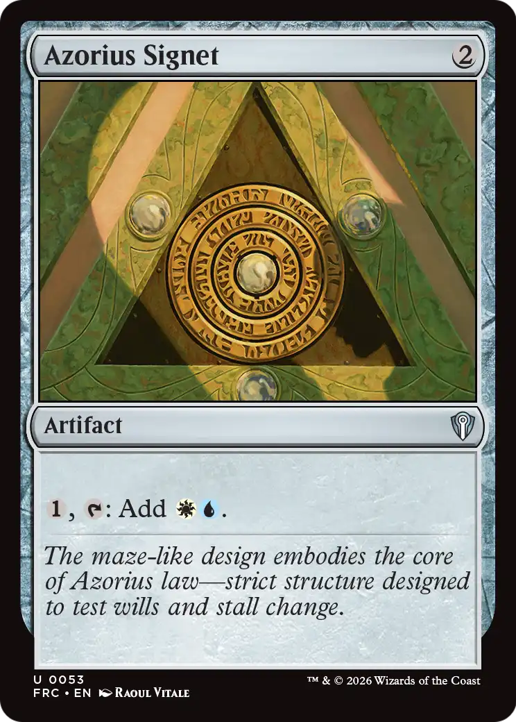 Azorius Signet [Reality Fracture Commander] | Black Swamp Games