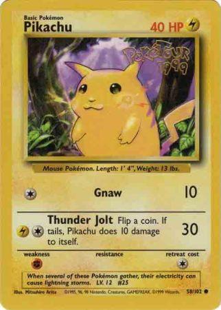 Pikachu (58/102) (PokeTour 1999 Promo) [Miscellaneous Cards] | Black Swamp Games