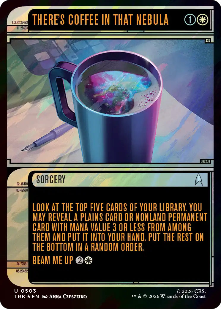 There's Coffee in that Nebula (Showcase) (Surge Foil) [Star Trek] | Black Swamp Games