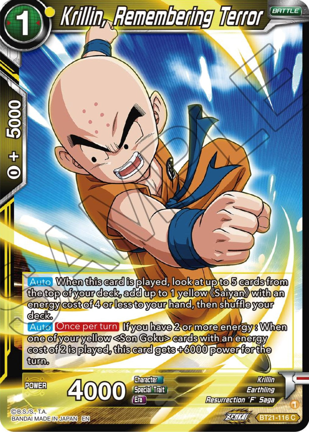 Krillin, Remembering Terror (BT21-116) [Wild Resurgence] | Black Swamp Games