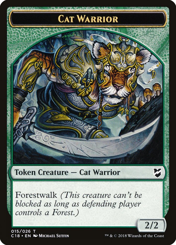 Cat Warrior Token [Commander 2018 Tokens] | Black Swamp Games