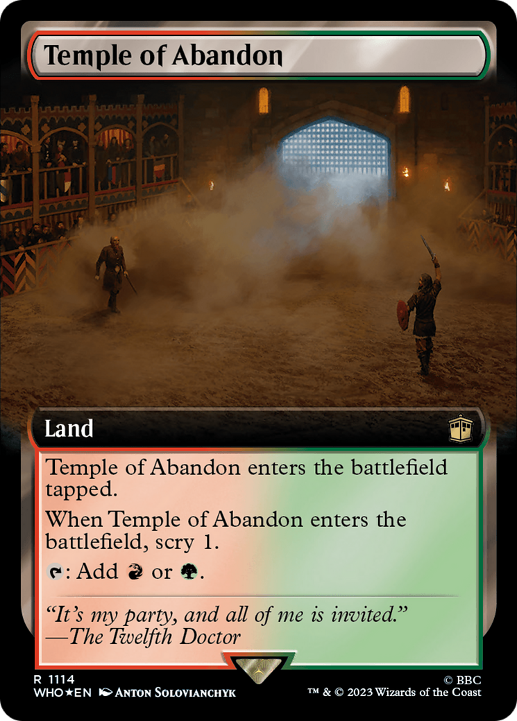 Temple of Abandon (Extended Art) (Surge Foil) [Doctor Who] | Black Swamp Games