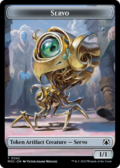 Feather // Servo Double-Sided Token [March of the Machine Commander Tokens] | Black Swamp Games