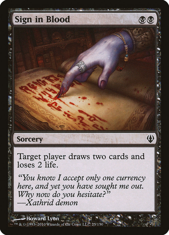Sign in Blood [Archenemy] | Black Swamp Games