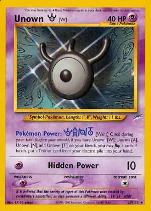 Unown [W] (29/105) [Neo Destiny Unlimited] | Black Swamp Games