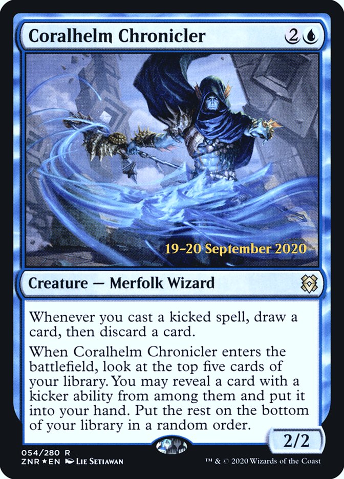 Coralhelm Chronicler [Zendikar Rising Prerelease Promos] | Black Swamp Games
