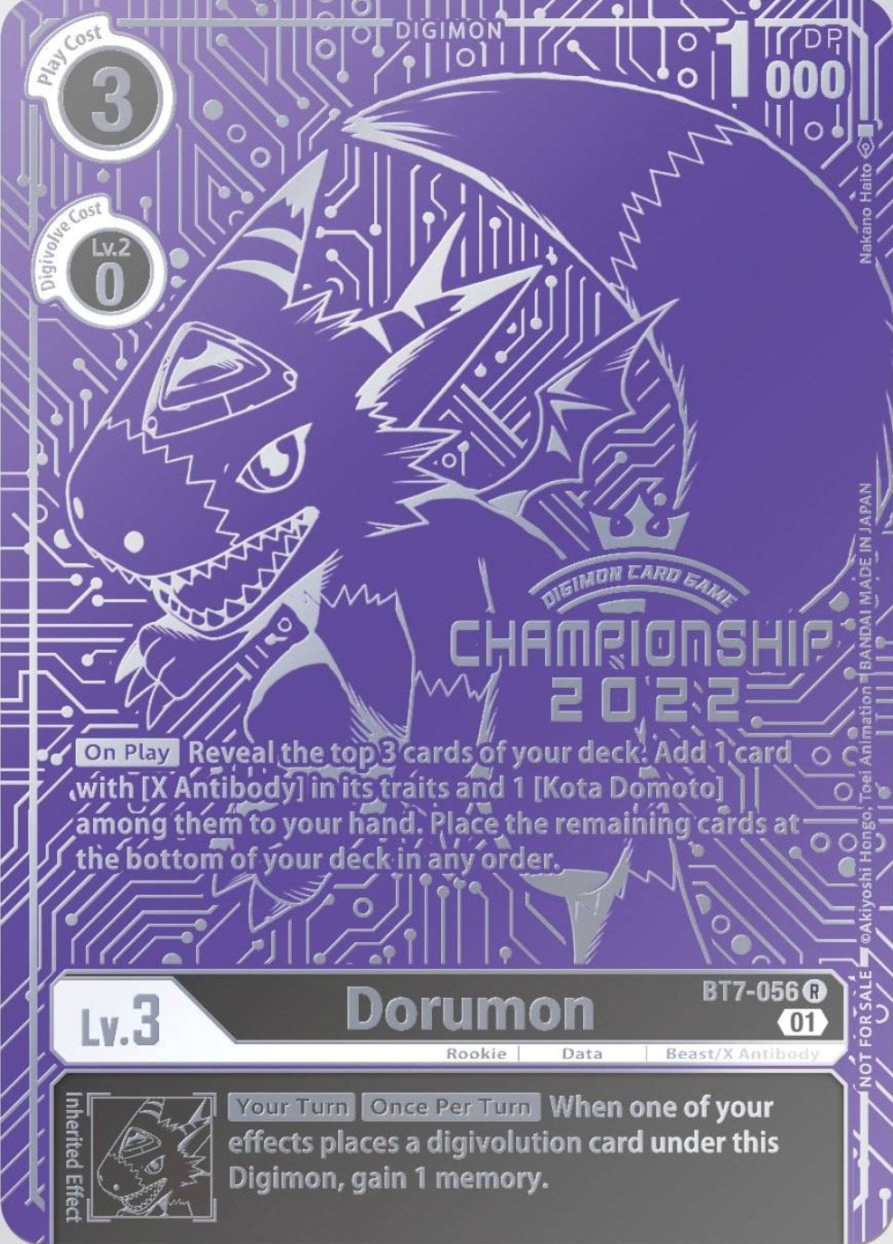 Dorumon [BT7-056] (2022 Championship Finals Top 16) [Next Adventure Promos] | Black Swamp Games