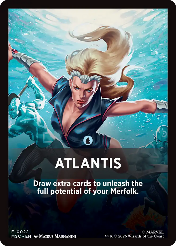 Atlantis Theme Card [Marvel Super Heroes Commander] | Black Swamp Games
