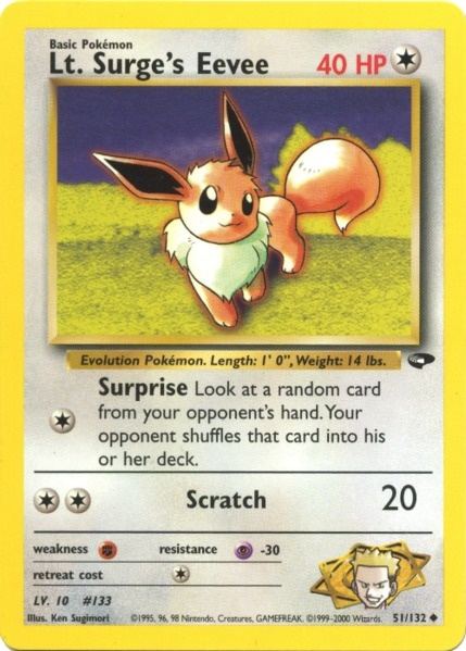 Lt. Surge's Eevee (51/132) [Gym Challenge Unlimited] | Black Swamp Games