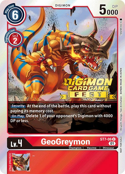 GeoGreymon [ST7-06] (Digimon Card Game Fest 2022) [Starter Deck: Gallantmon Promos] | Black Swamp Games