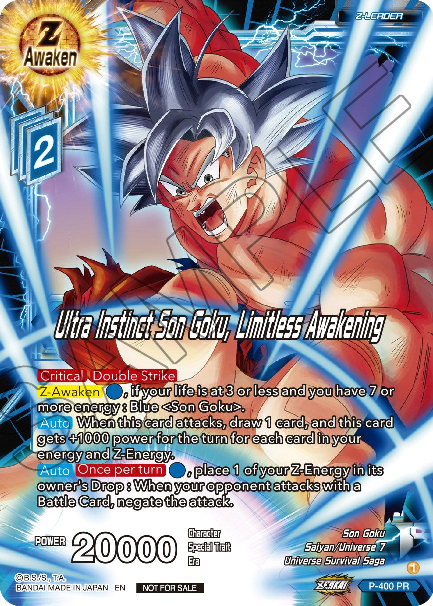 Ultra Instinct Son Goku, Limitless Awakening (P-400) [Promotion Cards] | Black Swamp Games