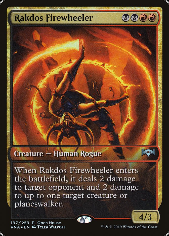 Rakdos Firewheeler (Open House) (Extended Art) [Ravnica Allegiance Promos] | Black Swamp Games