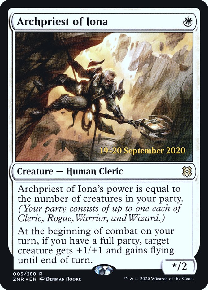 Archpriest of Iona [Zendikar Rising Prerelease Promos] | Black Swamp Games