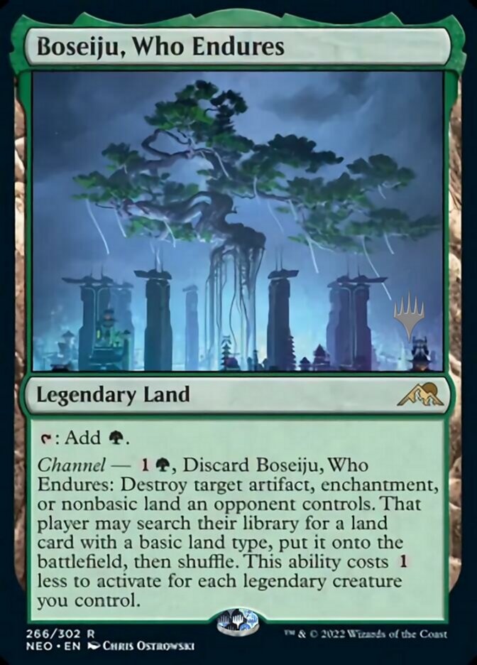Boseiju, Who Endures (Promo Pack) [Kamigawa: Neon Dynasty Promos] | Black Swamp Games
