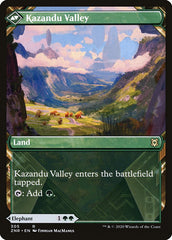 Kazandu Mammoth // Kazandu Valley (Showcase) [Zendikar Rising] | Black Swamp Games