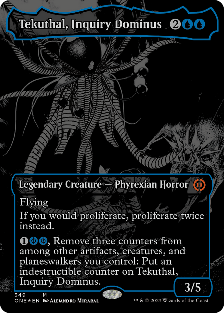 Tekuthal, Inquiry Dominus (Oil Slick Raised Foil) [Phyrexia: All Will Be One] | Black Swamp Games