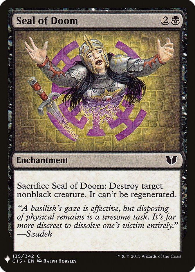 Seal of Doom [Mystery Booster] | Black Swamp Games