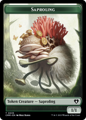 Saproling // Dragon (0021) Double-Sided Token [Commander Masters Tokens] | Black Swamp Games