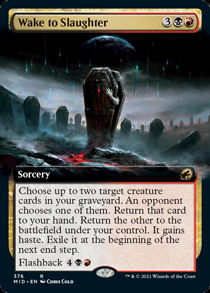 Wake to Slaughter (Extended Art) [Innistrad: Midnight Hunt] | Black Swamp Games