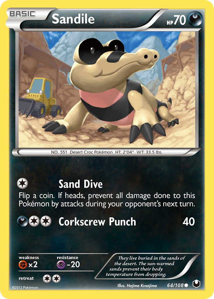 Sandile (64/108) [Black & White: Dark Explorers] | Black Swamp Games