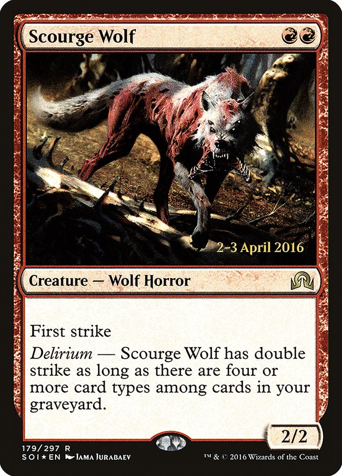 Scourge Wolf [Shadows over Innistrad Prerelease Promos] | Black Swamp Games
