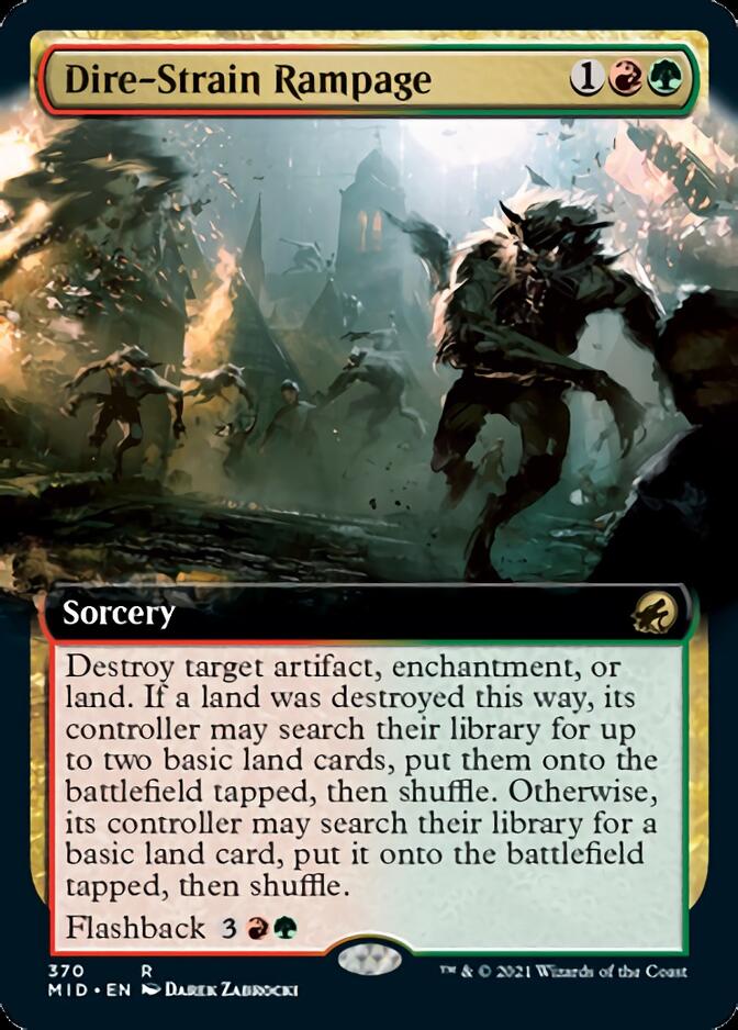 Dire-Strain Rampage (Extended Art) [Innistrad: Midnight Hunt] | Black Swamp Games