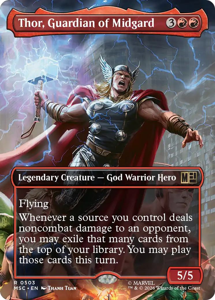 Thor, Guardian of Midgard (Borderless) [Marvel Super Heroes Commander] | Black Swamp Games