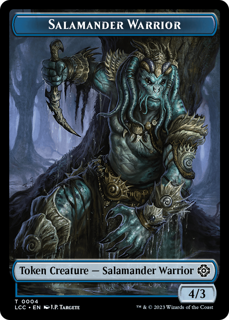 Salamander Warrior // Treasure Double-Sided Token [The Lost Caverns of Ixalan Commander Tokens] | Black Swamp Games