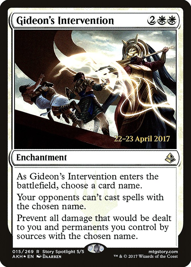 Gideon's Intervention [Amonkhet Prerelease Promos] | Black Swamp Games