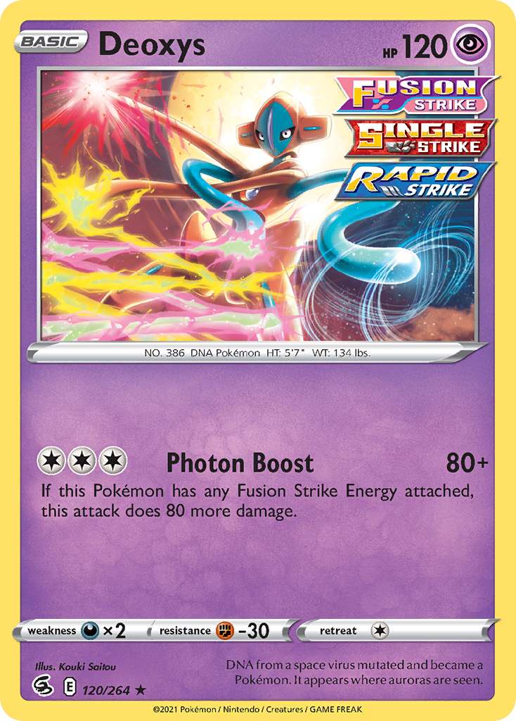 Deoxys (120/264) (Theme Deck Exclusive) [Sword & Shield: Fusion Strike] | Black Swamp Games