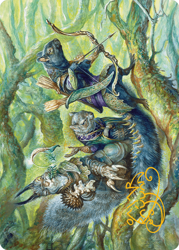 The Odd Acorn Gang Art Card (Gold-Stamped Signature) [Bloomburrow Art Series] | Black Swamp Games