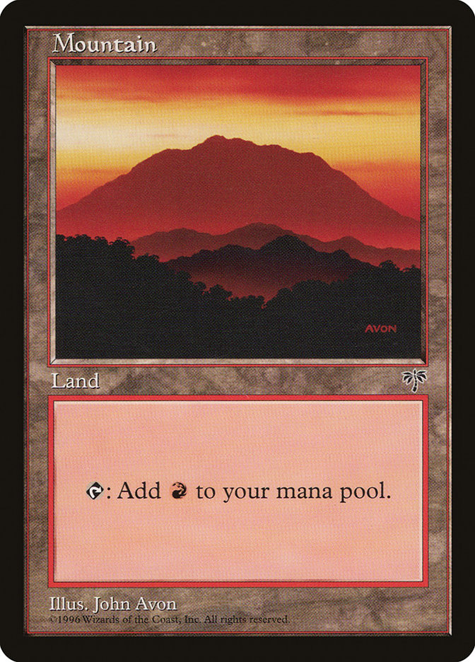 Mountain (Red Signature) [Mirage] | Black Swamp Games