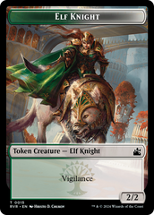 Elf Knight // Soldier Double-Sided Token [Ravnica Remastered Tokens] | Black Swamp Games