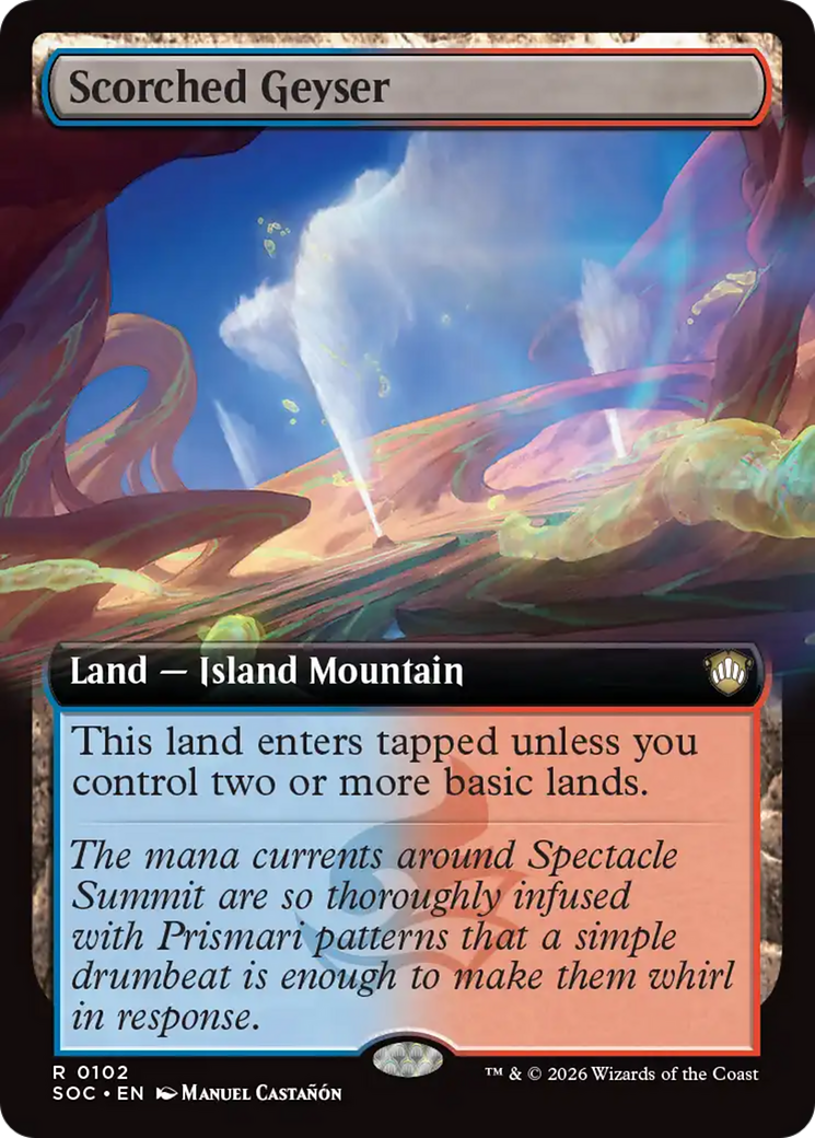 Scorched Geyser (Extended Art) [Secrets of Strixhaven Commander] | Black Swamp Games