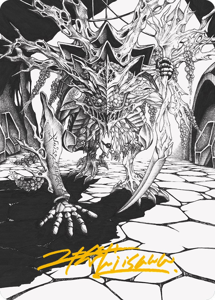 Thrun, Breaker of Silence Art Card (Gold-Stamped Signature) [Phyrexia: All Will Be One Art Series] | Black Swamp Games