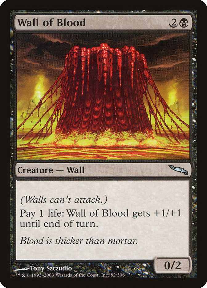 Wall of Blood [Mirrodin] | Black Swamp Games