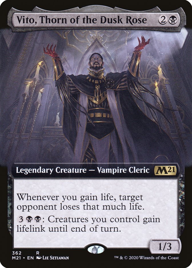 Vito, Thorn of the Dusk Rose (Extended Art) [Core Set 2021] | Black Swamp Games