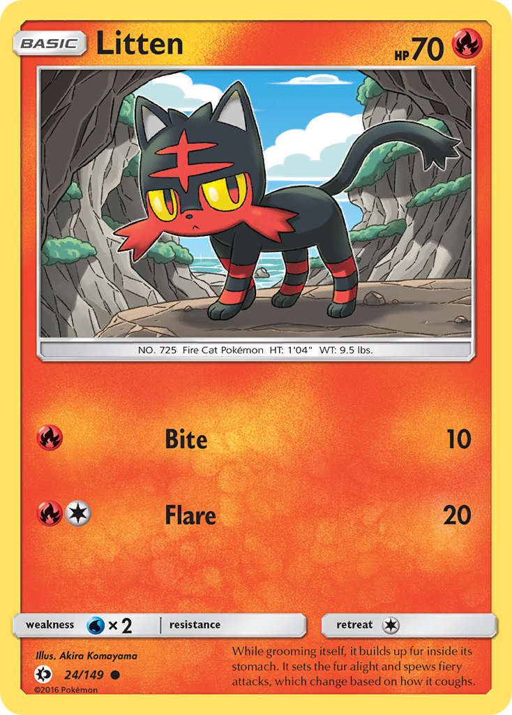 Litten (24/149) [Sun & Moon: Base Set] | Black Swamp Games