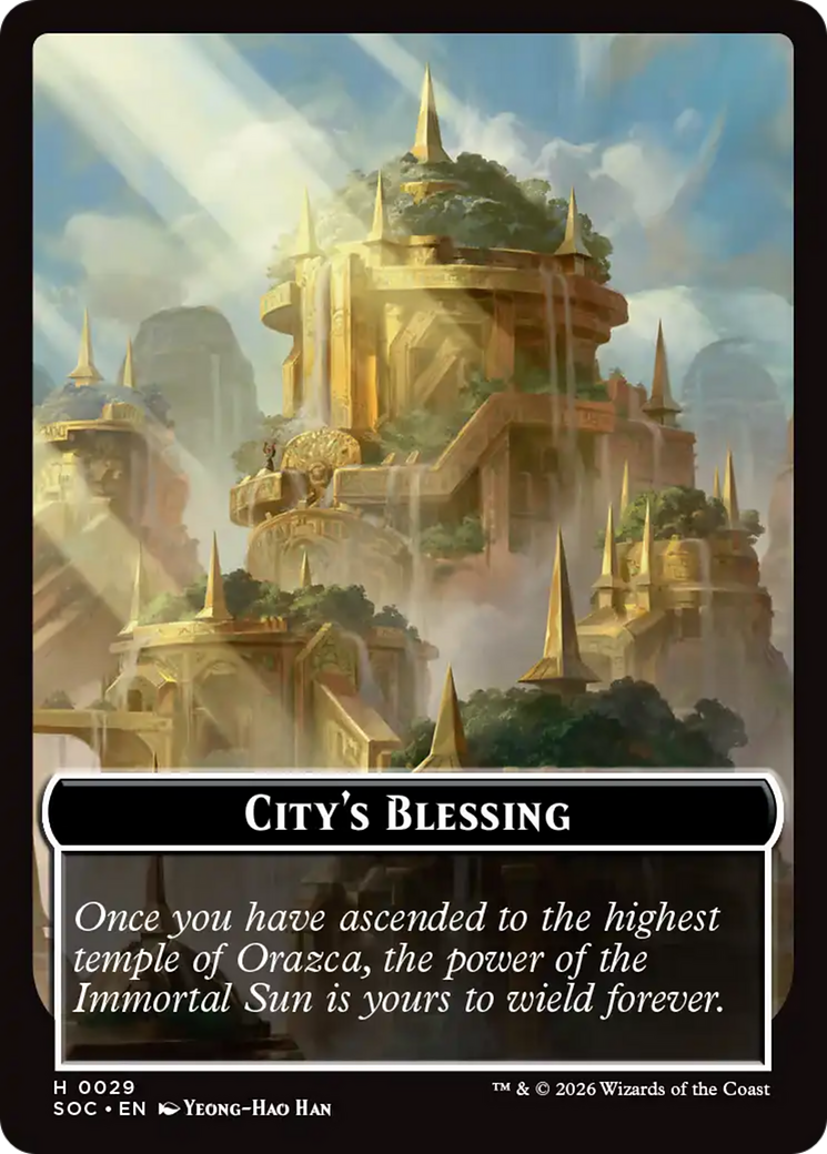 Food // City's Blessing Double-Sided Token [Secrets of Strixhaven Commander Tokens] | Black Swamp Games
